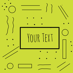 Geometric seamless hand drawn on the green background design vector