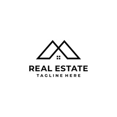 Real estate logo vector isolated on white background