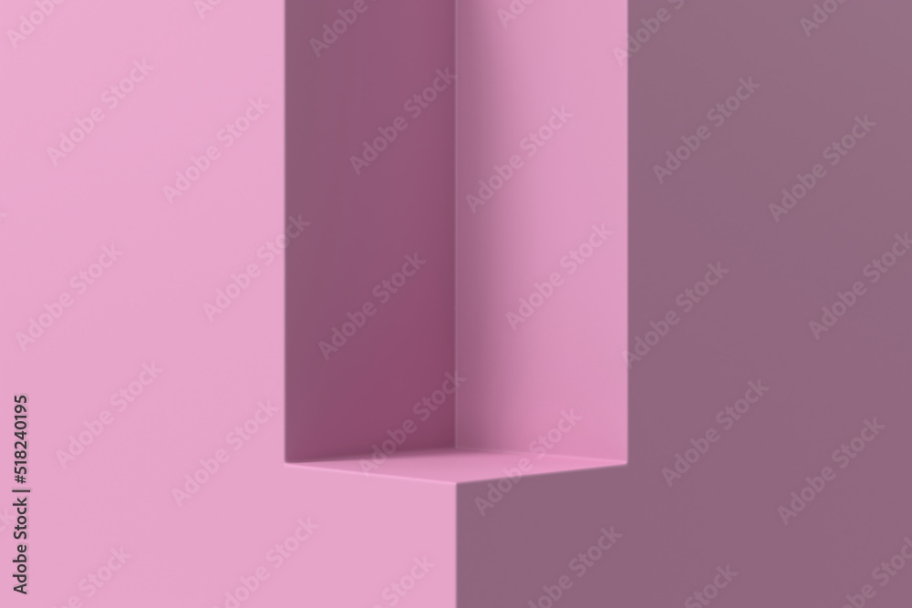 Wall mural 3d product display. 3d rendering.