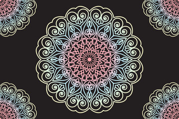 Mandala lace pattern design. Lace ornament design. Mandala background vector design.