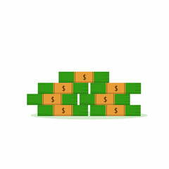 Money dollars with white background