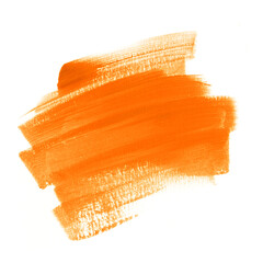 Orange brush stroke painted watercolor background. Perfect design for logo, headline and sale...