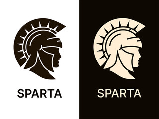 Spartan helmet icon. Logo Design. Vector illustration. - obrazy, fototapety, plakaty