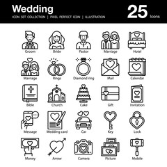 Wedding set of icons for web 2