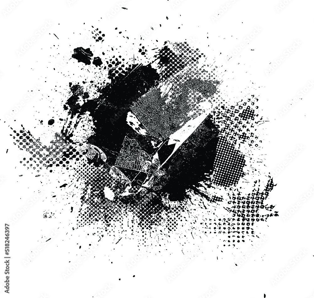 Leinwandbilder glitch distorted geometric shape . noise destroyed background . trendy defect overlay texture . glit