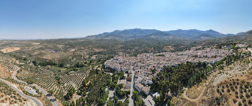 Aerial views from Quesada, Ja&eacute;n, Andaluc&iacute;a. It's a sunny day in Quesada. 