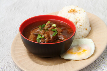 Freshly cooked Filipino food called Beef Pares