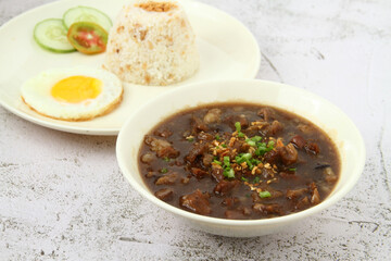 Freshly cooked Filipino food called Beef Pares