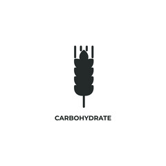 carbohydrate vector icon. filled flat sign for mobile concept and web design. Symbol, logo illustration. Vector graphics