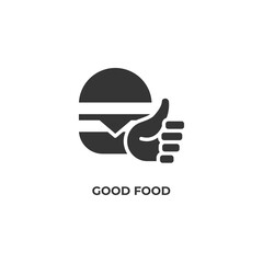 good food vector icon. filled flat sign for mobile concept and web design. Symbol, logo illustration. Vector graphics
