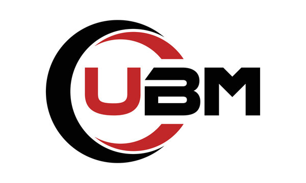 UBM swoosh three letter logo design vector template | monogram logo | abstract logo | wordmark logo | letter mark logo | business logo | brand logo | flat logo | minimalist logo | text | word | symbol