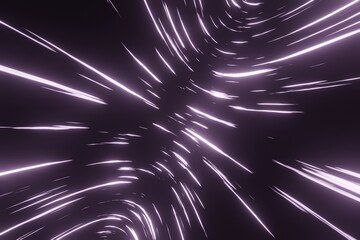 Abstract light stripe path background. Starburst dynamic lines or rays, sci-fi, 3D rendering. purple light stripe shape in the background. Futuristic point wave