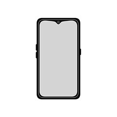 保護フィルムが貼られた黒色のスマートフォン