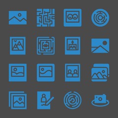 riddle web icons. Picture and Maze, Labyrinth and Picture symbol, vector signs