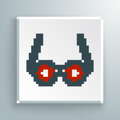 Obraz premium Line Glasses icon isolated on white background. Eyeglass frame symbol. Colorful outline concept. Vector