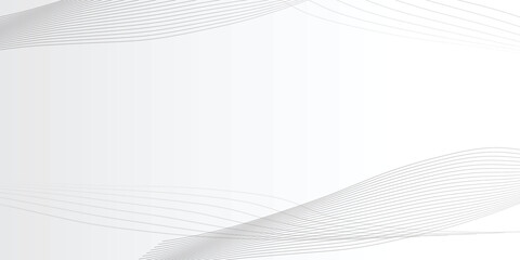 Curved black lines on a white background. Vector perspective grid. Abstract gradient wave of lines. Digital background. Futuristic vector illustration. Blank text space for WebSite Banner EPS10.