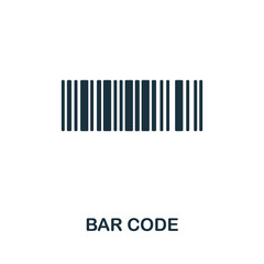 Bar Code icon. Monochrome simple line Online Store icon for templates, web design and infographics
