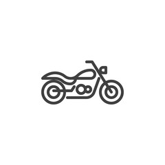 Obraz na płótnie Canvas Motorcycle line icon
