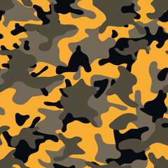 Camouflage seamless pattern modern. Abstract camo of spots. Print on fabric and textiles. Vector