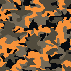 Camouflage seamless pattern modern. Abstract camo of spots. Print on fabric and textiles. Vector