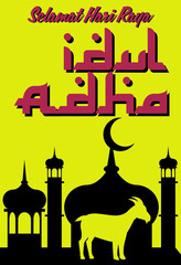 Obraz premium EID AL ADHA MUBARAK VECTOR ILLUSTRATION