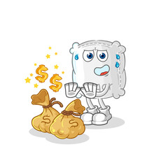 sugar sack refuse money illustration. character vector