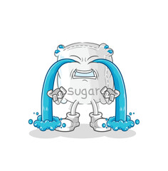 sugar sack crying illustration. character vector