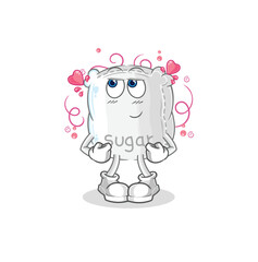 sugar sack shy vector. cartoon character