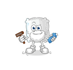 sugar sack shave facial hair vector. cartoon character