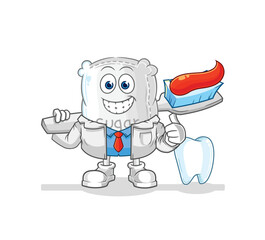 sugar sack dentist illustration. character vector