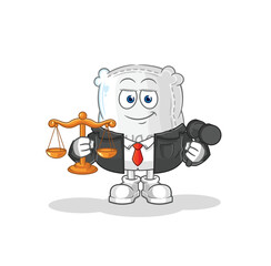 sugar sack lawyer cartoon. cartoon mascot vector