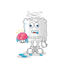 sugar sack no brain vector. cartoon character