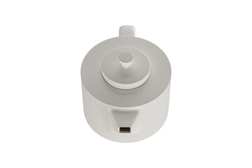 Tea pots ceramic isolated on white background. 3d rendering