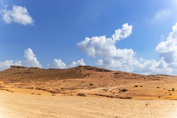 Fototapeta na wymiar un paysage désertique en Tunisie