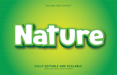 Fototapeta na wymiar editable text effect, Nature style