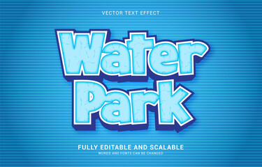 editable text effect, Water Park style