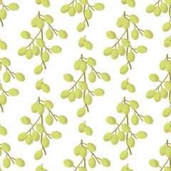 Neem. Color seamless pattern with fruits.