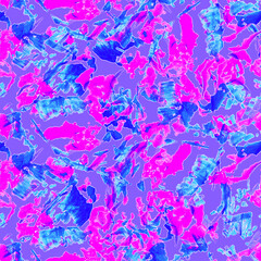 Abstract background with pink and blue chaotic spots. Seamless pattern.