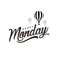 Happy Monday Text. can be used for headlines, slogans or for other campaigns.
