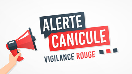 Alerte canicule, vigilance rouge - obrazy, fototapety, plakaty