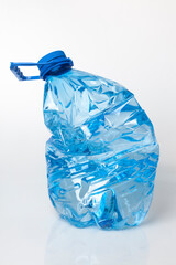 Crushed Plastic Bottle with Water