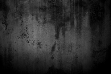 Old wall texture cement dark black gray  background abstract grey color design are light with white gradient background.
