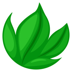 Earth element nature, vector round icon for design.