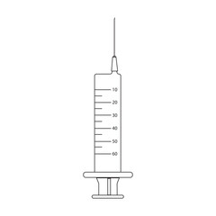 Medical syringe with liquid medicine inside