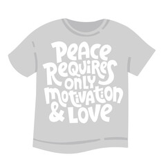 Peace vector lettering