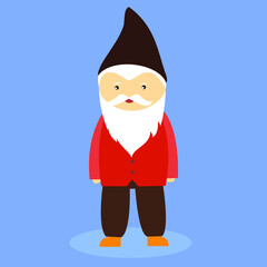 gnome with a beard in a brown hat