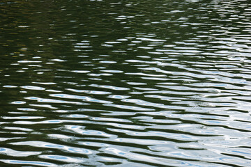 Ripples on water surface - sky reflection