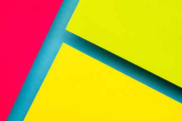 Flat lay colorful paper background