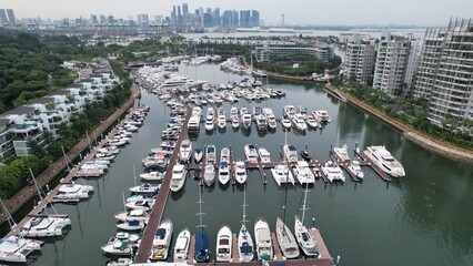 Sentosa, Singapore - July 14, 2022: The Landmark Buildings and Tourist Attractions of Sentosa Island, Singapore