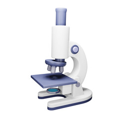 Microscope 3d rendering isometric icon.